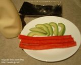 A picture of step 1 of How to Roll an Inside-Out Sushi Roll (California Rolls).