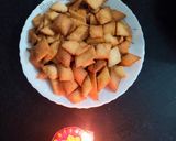 A picture of step 4 of Sweet Shakkarpare (Indian Sweet Fried Pastry).