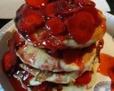 A picture of step 11 of Old Fashioned fluffy Strawberry Pancakes.