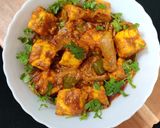 A picture of step 13 of KADHAI PANEER..