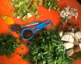 A picture of step 1 of Leftover potato and methi sabji.