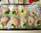 A picture of step 4 of Tilapia Wrapped Spinach.