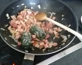 Une image de l'étape 2 de Spatzle épinard jambon et lard, parmesan.