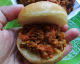 Gambar langkah 9 resipi Burger Kebab Daging.