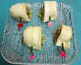 A picture of step 5 of Cucumber Sushi 🍣 Sandwich Roll.