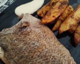 Foto del paso 9 de la receta: Pargo a la Plancha con Patatas Masala al Horno y Mayonesa de Mandarina