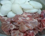Hình bước làm 1 của món Nui rau củ nấu xương bò viên