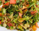 A picture of step 1 of Lettuce salad (locally).