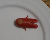 A picture of step 3 of Red Sausage Aliens for Bento.