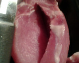 A picture of step 1 of apple stuffed pork chops.