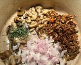 A picture of step 2 of Mushroom Bread Pudding.