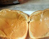 A picture of step 1 of Peanut butter raisins and jelly.