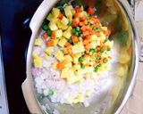 A picture of step 2 of Veg Schezwan Pulao.