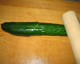 A picture of step 1 of Done in 3 minutes! Super Easy Cucumber with Umeboshi Pickled Plum Sauce.