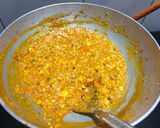 A picture of step 3 of Paneer bhurji in gravy.