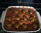 A picture of step 4 of Baked Spaghetti with Turkey Meat Balls.