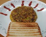 A picture of step 3 of Besan Chilla Sandwich.