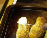 A picture of step 2 of 3 min garlic cheese bread.