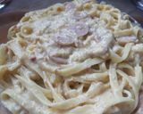 Foto langkah ke 10 dari resep Creamy Fettucine Carbonara <50rb by ama(R)sak.
