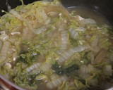 A picture of step 2 of Chinese Cabbage with Egg.