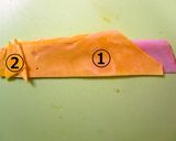 A picture of step 6 of Flowers for Bento - Ham and Egg Roses - An Easy Bento Item.