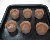 A picture of step 6 of Delicately Sweet Chocolate Banana Muffins.