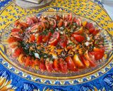 Une image de l'étape 13 de Salade de riz rouge aux tomates, carottes et ciboulette.