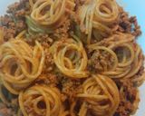 A picture of step 4 of Pasta bolognese.