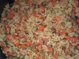 Arroz salteado con Chuletas y Vegetales