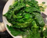 A picture of step 2 of Egg White Frittata with Spinach and Onion.