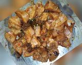 A picture of step 3 of Imli chicken.