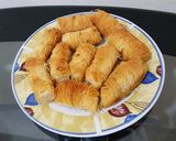 A picture of step 4 of Rolled Kunafa with Nuts.