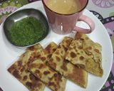 A picture of step 3 of Sattu paratha.