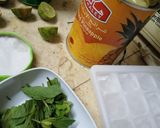 A picture of step 1 of Pineapple Mojito 🍍.