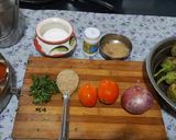 A picture of step 1 of Vidarbha special Nagpuri style Wanga batata Saoji masala bhaji.