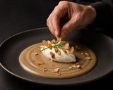 Foto del passaggio 7 della ricetta Vellutata di Melanzane, Tartare (Quenelle) di Robiola e Mandorle Tostate