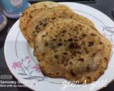 A picture of step 4 of Matar or Green Pea Parathas.