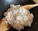 A picture of step 3 of Leftover Ham Fried Rice.