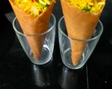 A picture of step 1 of Ice Cream Cone Bhel (sukha).