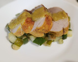 Foto del paso 9 de la receta: Filete de cerdo con salsa al jengibre y pepino salteado