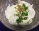 A picture of step 2 of Suji Dal Bhalla.
