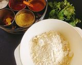 A picture of step 1 of KOTHIMBIR VADI / Crispy kothimbir vadi.