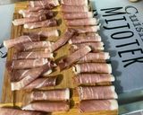 Une image de l'étape 5 de Melon au jambon cru de la forêt noire.