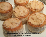 Foto del paso 8 de la receta: Volovanes o tartaletas rellenas de atún y surimi