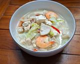 Foto langkah ke 4 dari resep Sayur Tahu Campur Kuah Santan.