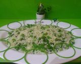 A picture of step 5 of Green vegetable rice.