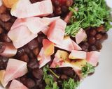 A picture of step 1 of Paneer chickpea salad.