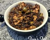 A picture of step 5 of Chicken Fried Black Rice.