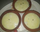 A picture of step 1 of Kesar Rava Phirni.