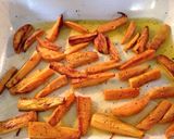 A picture of step 3 of Sweet Potato Chips with Pesto.